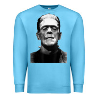 Ocean Blue Classic Halloween Monster Horror Movie Frankenstein Monster Premium Sweatshirt - trangStudio