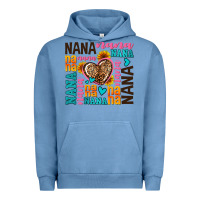 Pigment Pebble Blue nana nana nana with hearts Urban Hoodie - AdoDesignShop