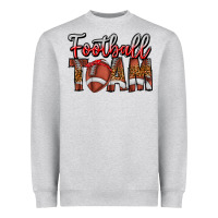 Heather Grey football team Heavyweight Sweatshirt - CowhideDigitalArt