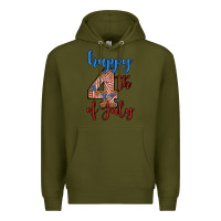 Army Green happy 4th of july Premium Hoodie - BundleAndBundleShop