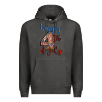 Charcoal Heather happy 4th of july Premium Hoodie - BundleAndBundleShop