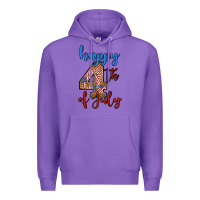 Purple happy 4th of july Premium Hoodie - BundleAndBundleShop