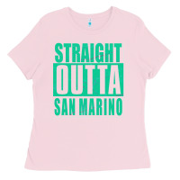 Bubblegum Pink Straight Outta San Marino Ladies Tee - Bettercallsaul