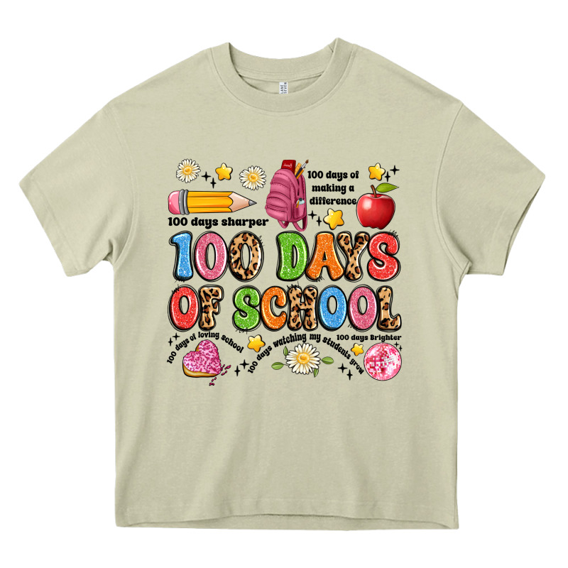 100 Days Of School Heavy Core Tee by Artiststas | Teevron
