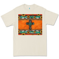 Bone sunflowers cross aztec pattern Premium Tee - Jasminsmagicworld