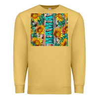 Antique Gold mama wıth sunflowers and gemstone Premium Sweatshirt - Artiststas