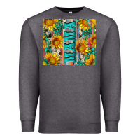 Charcoal Heather mama wıth sunflowers and gemstone Premium Sweatshirt - Artiststas