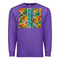 Purple mama wıth sunflowers and gemstone Premium Sweatshirt - Artiststas