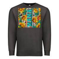Smoke mama wıth sunflowers and gemstone Premium Sweatshirt - Artiststas