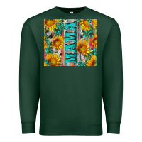 Sports Green mama wıth sunflowers and gemstone Premium Sweatshirt - Artiststas
