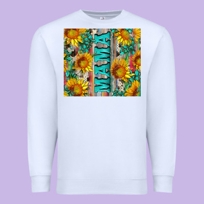 Mama Wıth Sunflowers And Gemstone Premium Sweatshirt Designed By Artiststas