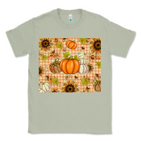 Matcha Fall Pumpkins and Sunflowers with Leopard Classic Tee - texasbilliewilder
