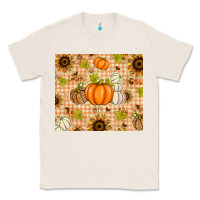 Natural Fall Pumpkins and Sunflowers with Leopard Classic Tee - texasbilliewilder