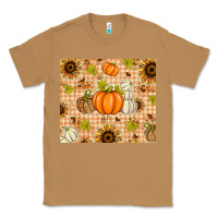 Toasted Coconut Fall Pumpkins and Sunflowers with Leopard Classic Tee - texasbilliewilder