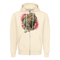 Sandshell leopard baby hippo Zipper Hoodie - LillyAllenDesigns