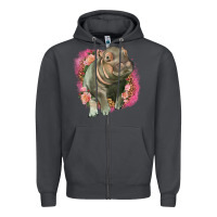 Smoke leopard baby hippo Zipper Hoodie - LillyAllenDesigns