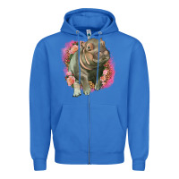 True Royal leopard baby hippo Zipper Hoodie - LillyAllenDesigns