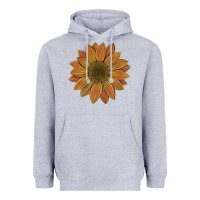 Heather Grey sunflower Heavyweight Hoodie - Artiststas