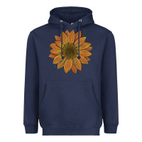 Navy sunflower Heavyweight Hoodie - Artiststas