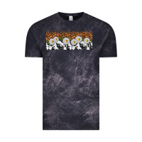 Cloud Black cowhide leopard daisies Vintage Tee - TumblerDesignByShophia