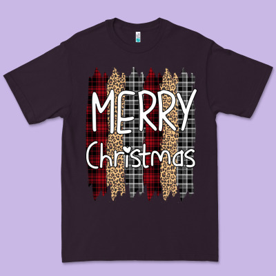 Merry Christmas Leopard Print Premium Tee Designed By Bettercallsaul