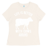 Bone Life Is Better With Cows Around Ladies Tee - Bettercallsaul