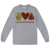 Heather Grey Peace Love Lupita Long Sleeve Tee - Jasminsmagicworld
