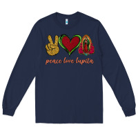Navy Peace Love Lupita Long Sleeve Tee - Jasminsmagicworld