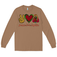 Toasted Coconut Peace Love Lupita Long Sleeve Tee - Jasminsmagicworld