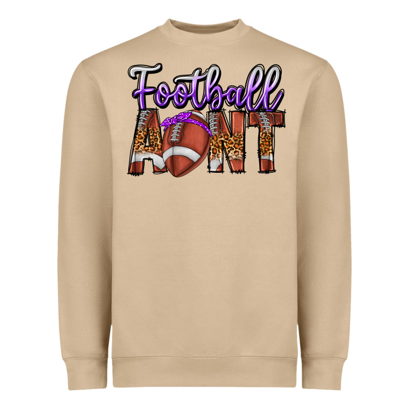 Football Aunt Heavyweight Sweatshirt by CowhideDigitalArt | Teevron