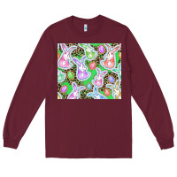 Burgundy Easter bunny and egg Long Sleeve Tee - CowGirlArtShop