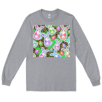 Heather Grey Easter bunny and egg Long Sleeve Tee - CowGirlArtShop