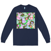 Navy Easter bunny and egg Long Sleeve Tee - CowGirlArtShop