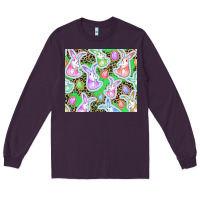 Plum Easter bunny and egg Long Sleeve Tee - CowGirlArtShop