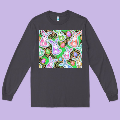 Easter Bunny And Egg Long Sleeve Tee Designed By Cowgirlartshop