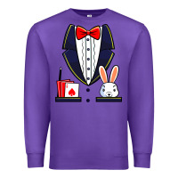 Purple magician costume halloween magic show men women kids boys Premium Sweatshirt - trangStudio