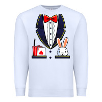 White magician costume halloween magic show men women kids boys Premium Sweatshirt - trangStudio