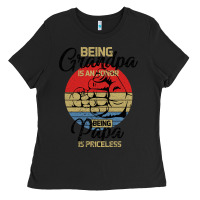 Black Being Grandpa İs An Honor Being Papa İs Priceless Ladies Tee - Bettercallsaul