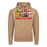 Vintage Coffee meowy christmas Vintage Hoodie - CowGirlArtShop