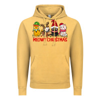 Vintage Mustard meowy christmas Vintage Hoodie - CowGirlArtShop