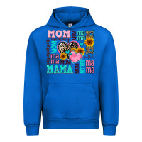 Cobalt mom mama mommy with hearts Urban Hoodie - AdoDesignShop