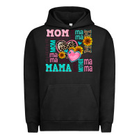 Pigment Black mom mama mommy with hearts Urban Hoodie - AdoDesignShop