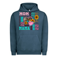 Pigment Midnight Navy mom mama mommy with hearts Urban Hoodie - AdoDesignShop