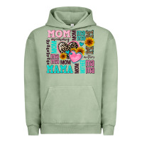 Pigment Oil Green mom mama mommy with hearts Urban Hoodie - AdoDesignShop