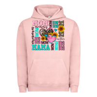 Pigment Salmon mom mama mommy with hearts Urban Hoodie - AdoDesignShop