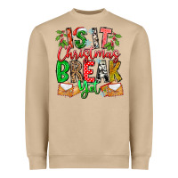 Mushroom Is It Christmas Break Yet Heavyweight Sweatshirt - CowhideDigitalArt