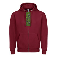 Burgundy zebra Zipper Hoodie - LillyAllenDesigns