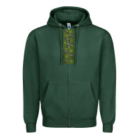 Sports Green zebra Zipper Hoodie - LillyAllenDesigns
