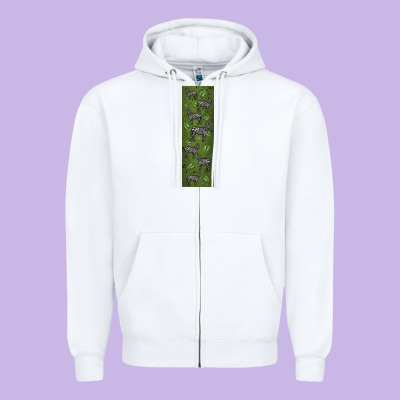 Zebra Zipper Hoodie Designed By Lillyallendesigns