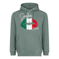 Sage GGT Travel Souvenir Style SINALOA MX Flag Lips Heavyweight Hoodie - trangStudio